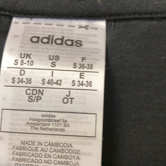 Black Adidas long sleeve tee, size S - Picture 2 of 3